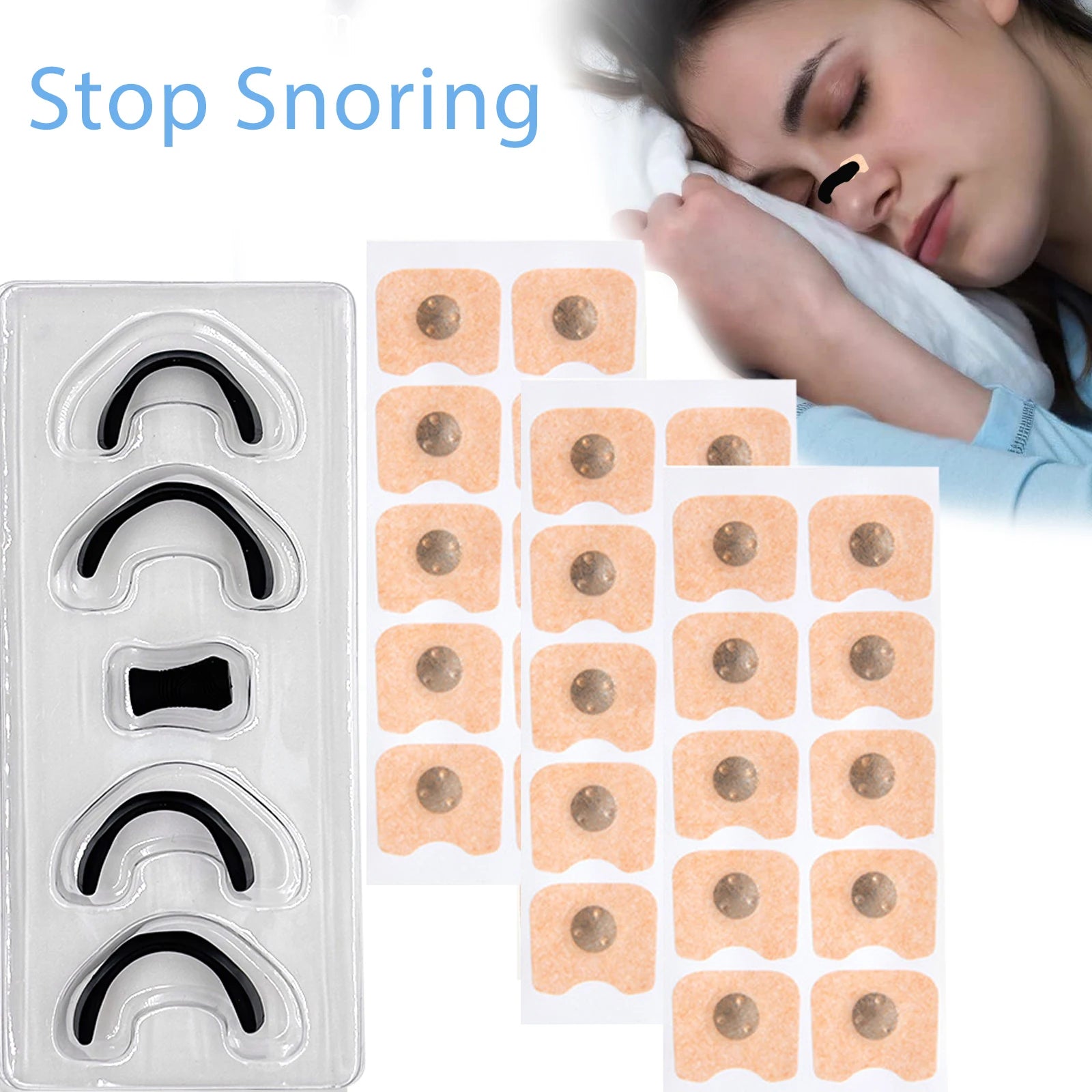 Magnetic Nasal Strips Anti-Snoring Aid